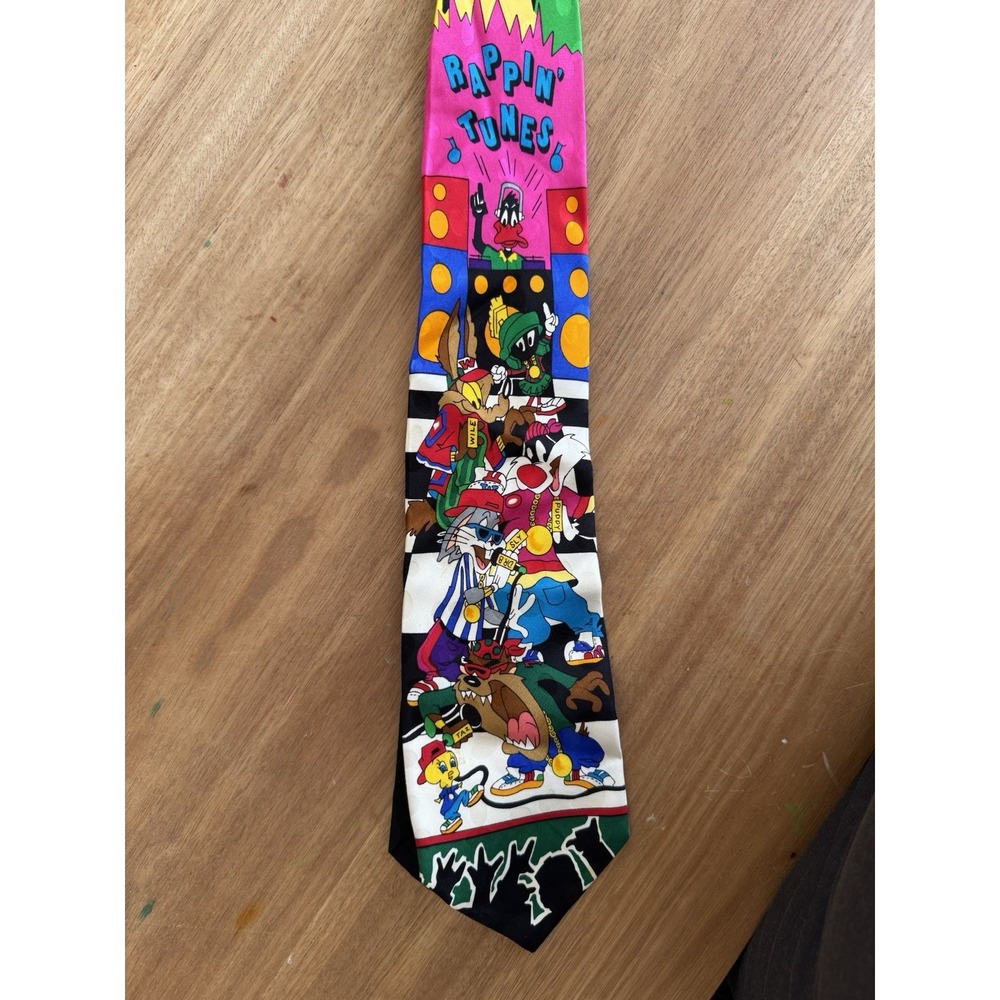 Looney Tunes Rappin Tunes‎ Dj Vintage Silk Tie